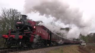 LMS Ivatt Class 2MT Tank No41241 southbound departing Oakworth KWVR 2019 [upl. by Nner]