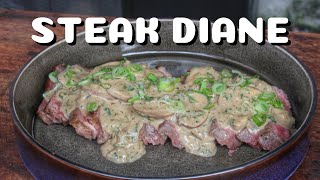 STEAK DIANE  RUMPSTEAK mit FLAMBIERTER CHAMPIGNONSAUCE  BBQVideo  0815BBQ [upl. by Latta]