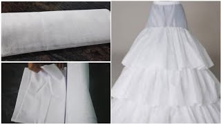 can can skirt under lehenga cutting and stitching  smart stitching [upl. by Veleda789]