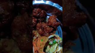 EGG BONDA AND GOBI MANCHURIviralvideo food cooking cookingfood minivlog [upl. by Kilian]