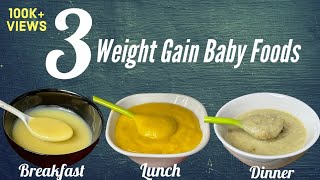 3 Baby foods Weightgain Food For 712 month Babies  Poha AppleCarrot Nuts RiceOats Pea Porridge [upl. by Mungam]