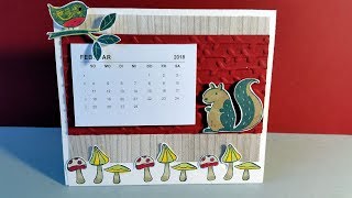 Anleitung MiniTischkalender mit Hedgehugs und We must Celebrate von StampinUp [upl. by Lertsek]