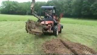 Geothermal Horizontal Loop Installation with a Chain Trencher [upl. by Adnert]