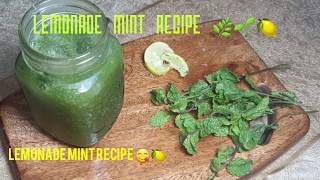 How to make Lemonade Mint Recipe 🌿🌱🍋🍋😁 Easy and simple [upl. by Aiem815]