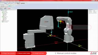 Robot Melfa programming – Lesson 2 Manual control modes [upl. by Eleen]