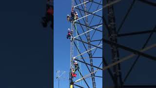 Steeplejack rope rescue training demonstration with MPSCS amp MI Region 1 USAR [upl. by Licec]