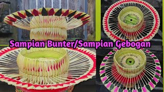 Membuat Sampian BunterSampian Gebogan super Padet [upl. by Eenehs]