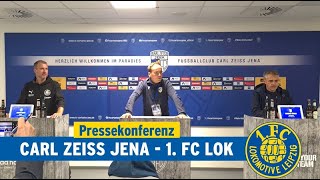 Pressekonferenz nach dem Regionalligaspiel zwischen Carl Zeiss Jena und dem 1 FC Lok am 15092024 [upl. by Lorimer]