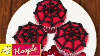 How To Make SpiderMan Cupcakes  Superhero Cake Ideas By Hoopla Recipes [upl. by Caryl127]