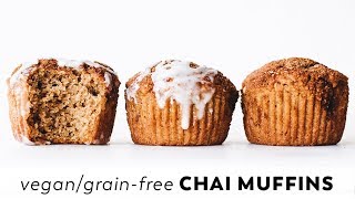 Vegan Chai Muffins  glutenfree  oilfree [upl. by Ragg]