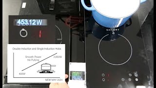 Safiery Double Induction Cooktops Now are Smooth Power No Pulsing and matching 2000W Inverter [upl. by Man]