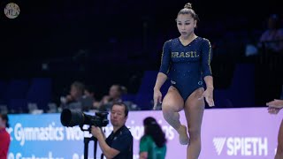 Flavia Saraiva BRA  FX  Podium Training  2023 World Championships Antwerp [upl. by Ahsiruam6]