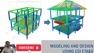 CSI ETABS How to modeling and design villa Part 3 [upl. by Nilorac]