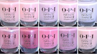 OPI Infinite Shine  Classic Pinks LIVE SWATCH on REAL NAILS [upl. by Nitas]