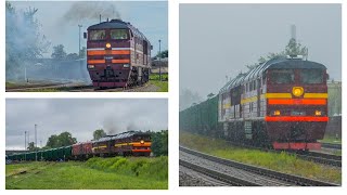 Сборник тепловозов 2ТЭ116 Латвийской ЖДCollection of diesel locomotives 2TE116 of Latvian Railway [upl. by Rinna]