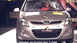 Euro NCAP  Hyundai i20  2009  Crash test [upl. by Herzel]