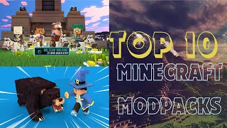 Top 10 best Minecraft modpacks For Low end PcNo laggFor 4gb ramLightWeight Modpacks [upl. by Nyledam]