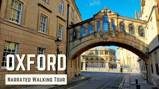 OXFORD  4K Narrated Walking Tour  Lets Walk 2021 [upl. by Dickens]