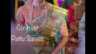 Ultimate Collection of Color Combinations Pattu Sarees  Contrast Kanchipuram Sarees  Part 2 [upl. by Ignatzia]