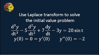 Solving Differential Equations using Laplace Transformation MM113 17 [upl. by Nedarb425]