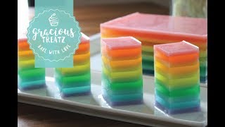 Rainbow Agar Agar Jelly Cake [upl. by Hplodur412]