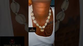 Original doubled weaved Cowries with sea pendant Price 50000 Location Abuja youtubeshorts [upl. by Ahsiatal332]