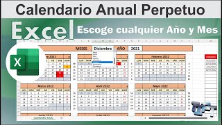 Calendario Anual Perpetuo en Excel [upl. by Eetsirhc]