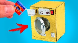 Mini Washing Machine from Cardboard for KIDS [upl. by Eta]