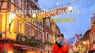 christmas markets in alsace  ribeauvillé  riquewihr 🇫🇷 [upl. by Anigger966]