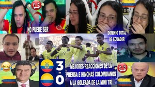 PRENSA E HINCHAS COLOMBIANOS REACCIONAN A ECUADOR 30 COLOMBIA DEBÚT Y GOLEADA EN LOS PRE OLÍMPICOS [upl. by Stillmann]