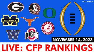 College Football Playoff Top 25 Rankings 2023 LIVE [upl. by Nevla]