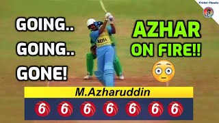 Azharuddin Amazing Huge Sixes with a Light Bat  Just a Flick of the Wrists Perfectly Timed Shots [upl. by Kingdon]