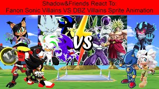 SampF React To Fanon Sonic Villains VS DBZ Villains Sprite Animation [upl. by Zelazny216]