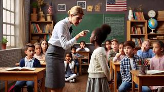 Une prof humilie une petite fille noire de 8 ans devant la classe puis elle se venge incroyable [upl. by Ojytteb426]