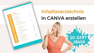 Inhaltsverzeichnis für Freebies Workbooks und EBooks erstellen  Canva Tutorial [upl. by Sokram740]