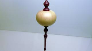 Woodturning Christmas Ornament [upl. by Aelsel]