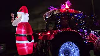 Verlichte tractorstoet Vrasene Kerstparade 2023 [upl. by Meeka]