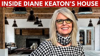 Diane Keaton Brentwood Rustic House  INSIDE Diane Keatons Brentwood Mansion in LA Interior Design [upl. by Karlow694]