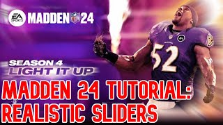 Best realistic MADDEN 24 sliders for SEASON 4 LIGHT IT UP  Dreddeus for PS5 [upl. by Henni79]