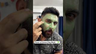 Green Clay Mask for oily and acneprone skin GreenClayMask NaturalSkincare SkinCareRoutine [upl. by Lad]