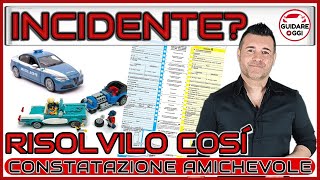 INCIDENTE D’AUTO SI PUÓ RISOLVERE FACILMENTE CON IL MODULO DI CONSTATAZIONE AMICHEVOLE [upl. by Philipp]