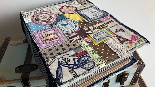 DIY Junk Journal reciclando mezclilla y bolsas de papel [upl. by Hilten181]