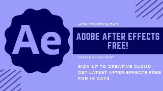 How to download Adobe After Effects free [upl. by Adine612]