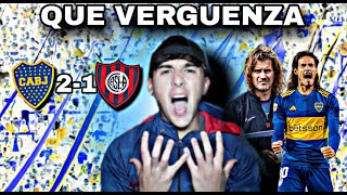 HINCHA DE SAN LORENZO REACCIONA AL CLASICO ll BOCA 21 SAN LORENZO [upl. by Atiuqam]