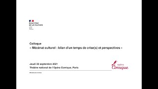 Mécénat culturel  bilan d’un temps de crises et perspectives discours de clôture [upl. by Latsyrc]