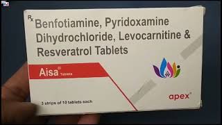 Aisa Tablet  Aisa Tablets  Benfotiamine Pyridoxamine Dihydrochloride Levocarnitine amp Resveratrol T [upl. by Tony860]