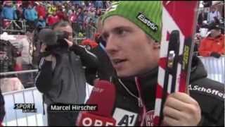 LIGETY GEWINNT IN ADELBODEN RIESENTORLAUF  Marcel Hirscher kann sich kein Wurstemmel kaufen [upl. by Esimehc714]