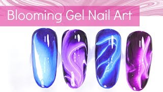 Easy Nail Art Designs with Blooming Gel [upl. by Ahsiryt]