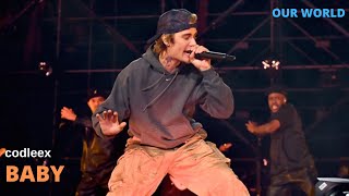 Justin Bieber  Baby live from Amazon Our World HD [upl. by Aleemaj851]