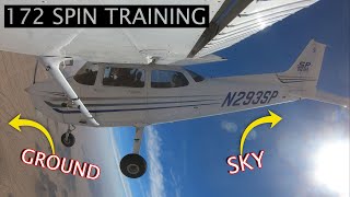 Spin Recovery Training in a Cessna 172 [upl. by Penman731]